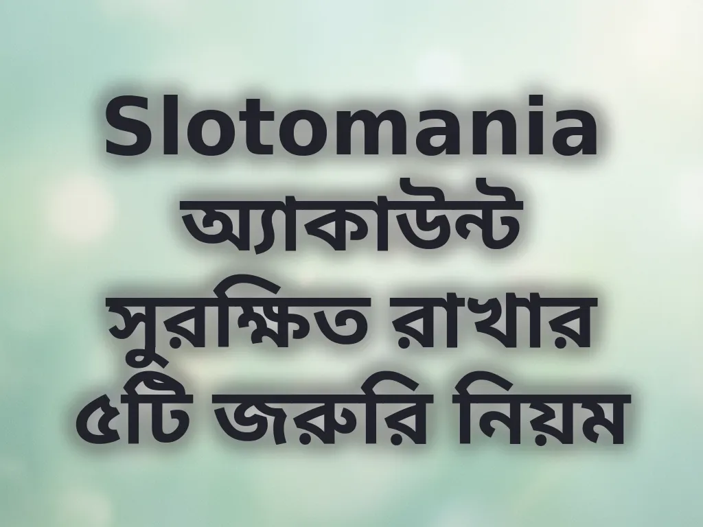 অ্যাকাউন্ট সিকিউরিটি টিপস